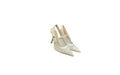Dior Embroidered Lace Slingback Heels